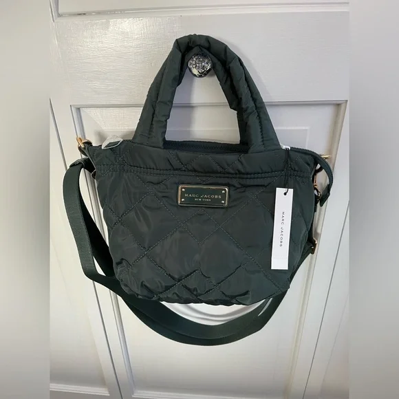 Marc Jacobs Dark Green Quilted Bag - Picture 1 of 11